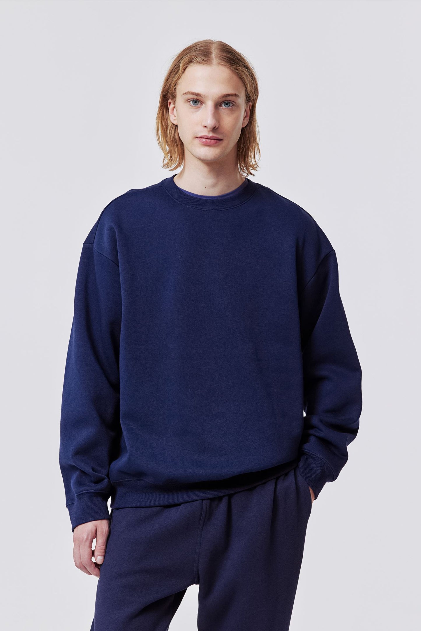 Dark Blue Long-sleeve Sweatshirt